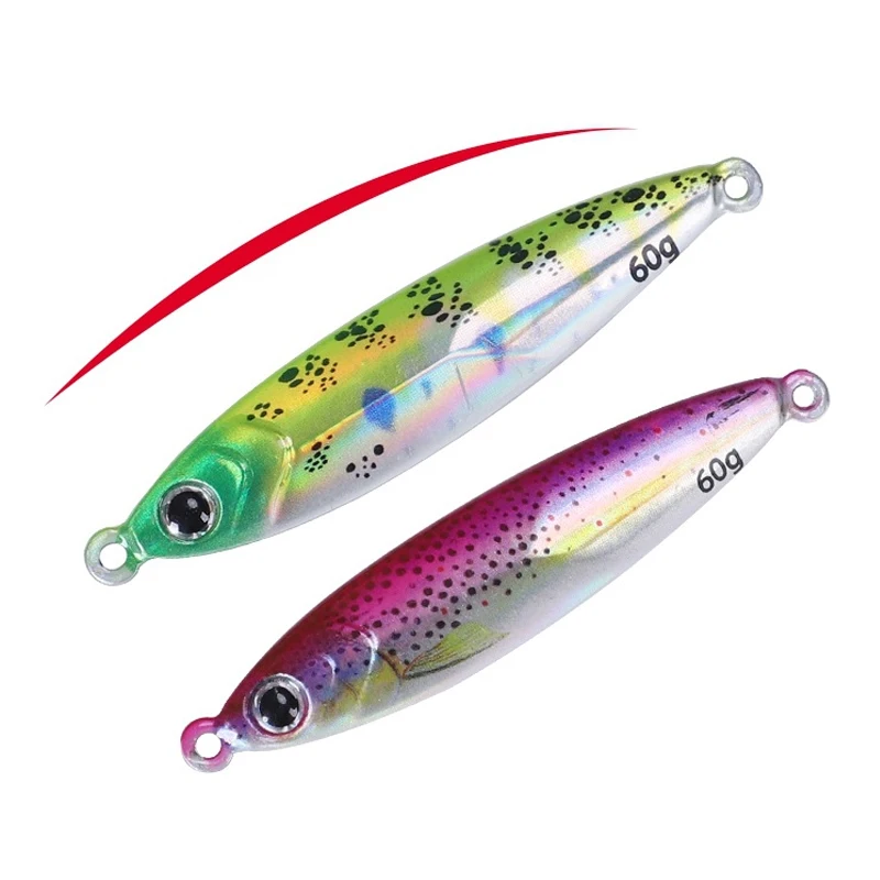 Plantilla luminosa de Metal de tungsteno, 80g/60g/40g/30g, señuelo de pesca que se hunde rápidamente