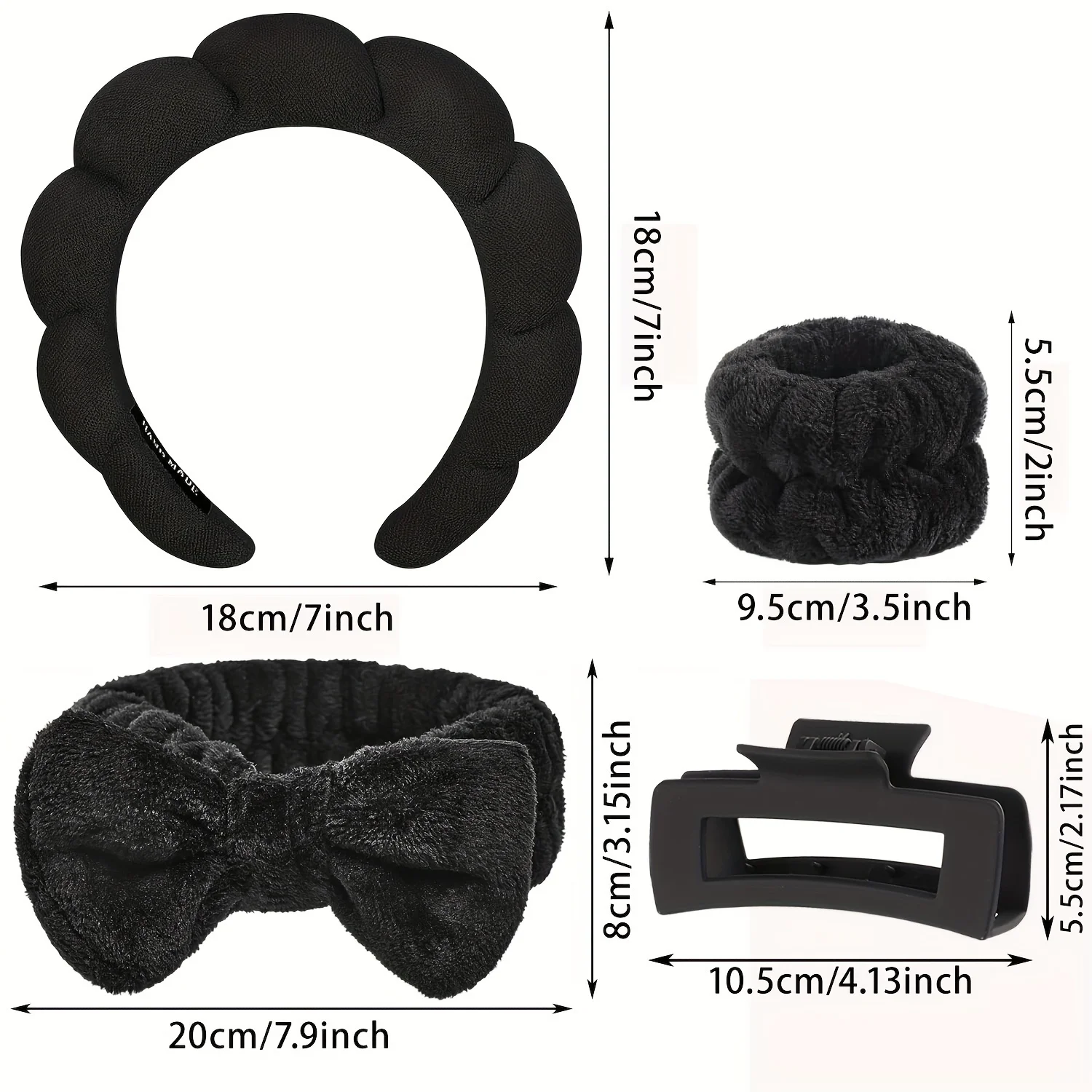 Diademas spa impermeables – Pack para limpieza facial, maquillaje y cuidado piel - imagen 5