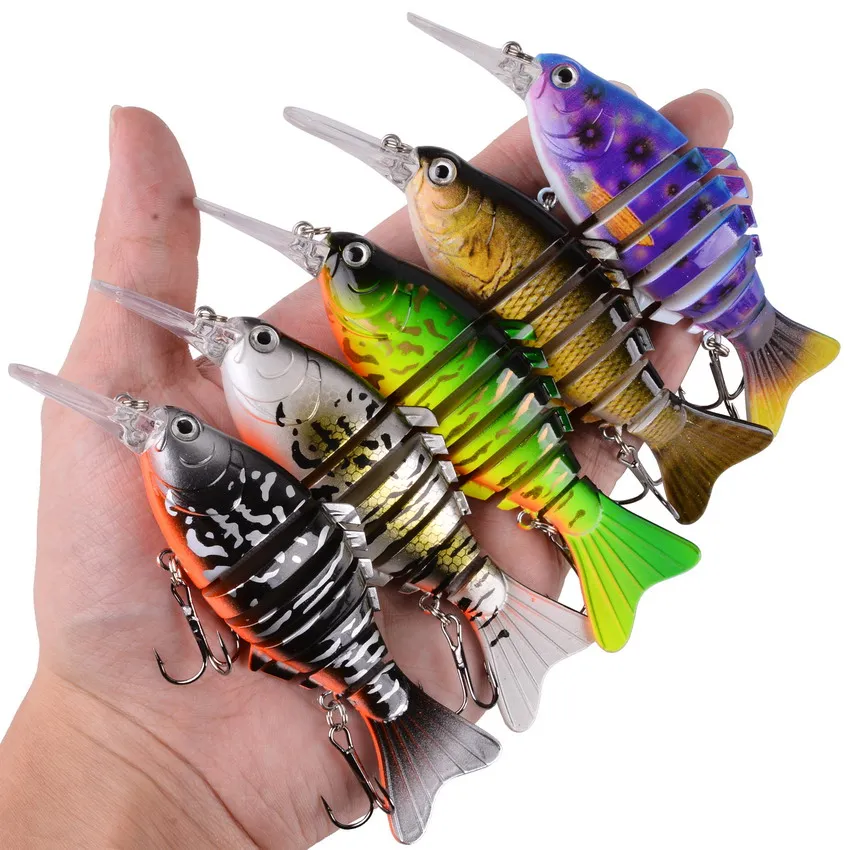 Wobblers-señuelo de pesca multisección Minnow 2-8 articulado Isca, cebo duro Artificial Crankbait, pesca de curricán, aparejos de perca - imagen 2