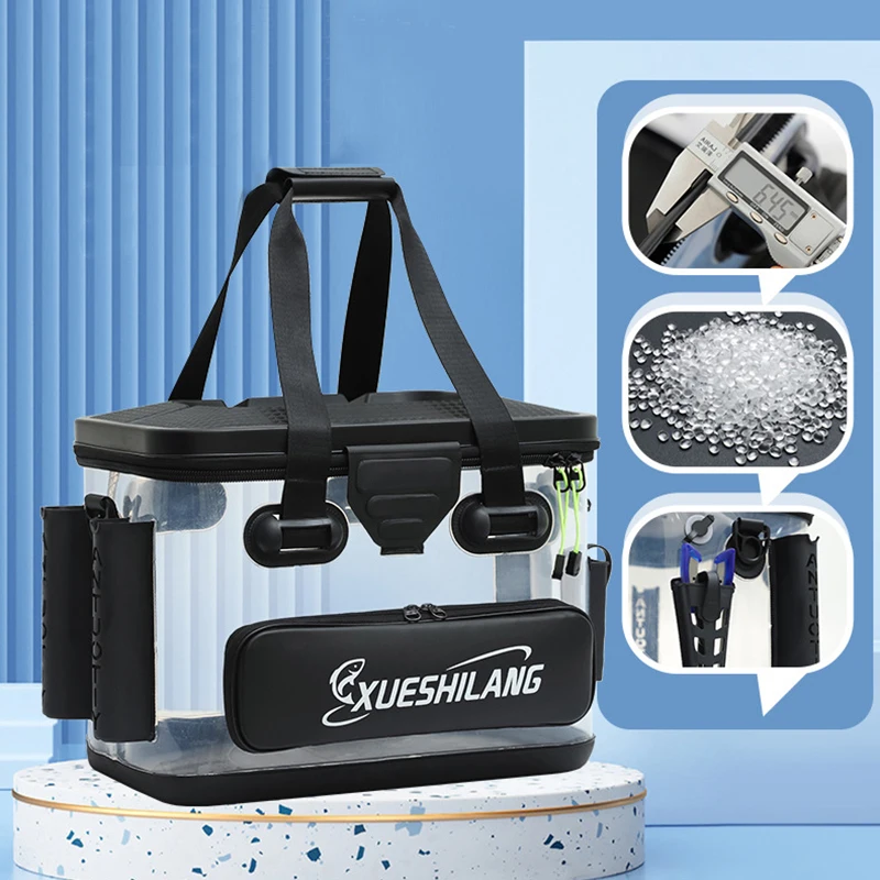 Caja de señuelos bolsa de peces multifuncional Cubo de pesca de peces vivos balsa ligera caja equipo de pesca de peces vivos - imagen 2