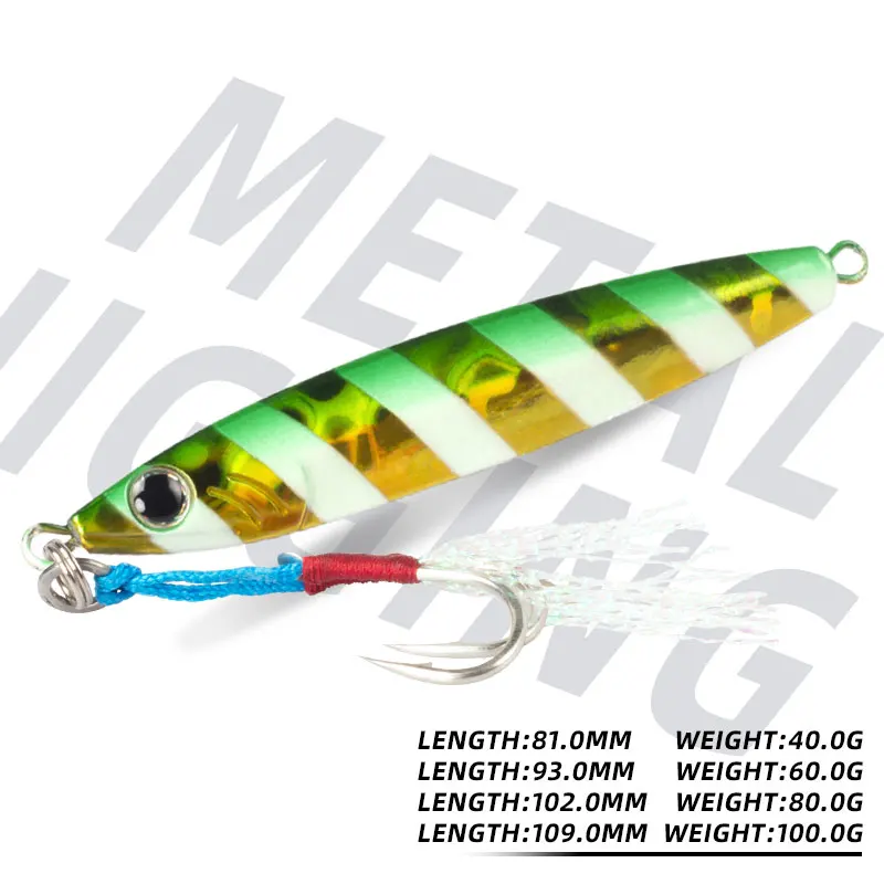 Suministros de pesca mágicos, plantilla de Metal 2024, Señuelos de Pesca de Mar, 60G, 80G, cebo Artificial, venta de pesca, plantillas de Woblery para pesca - imagen 3