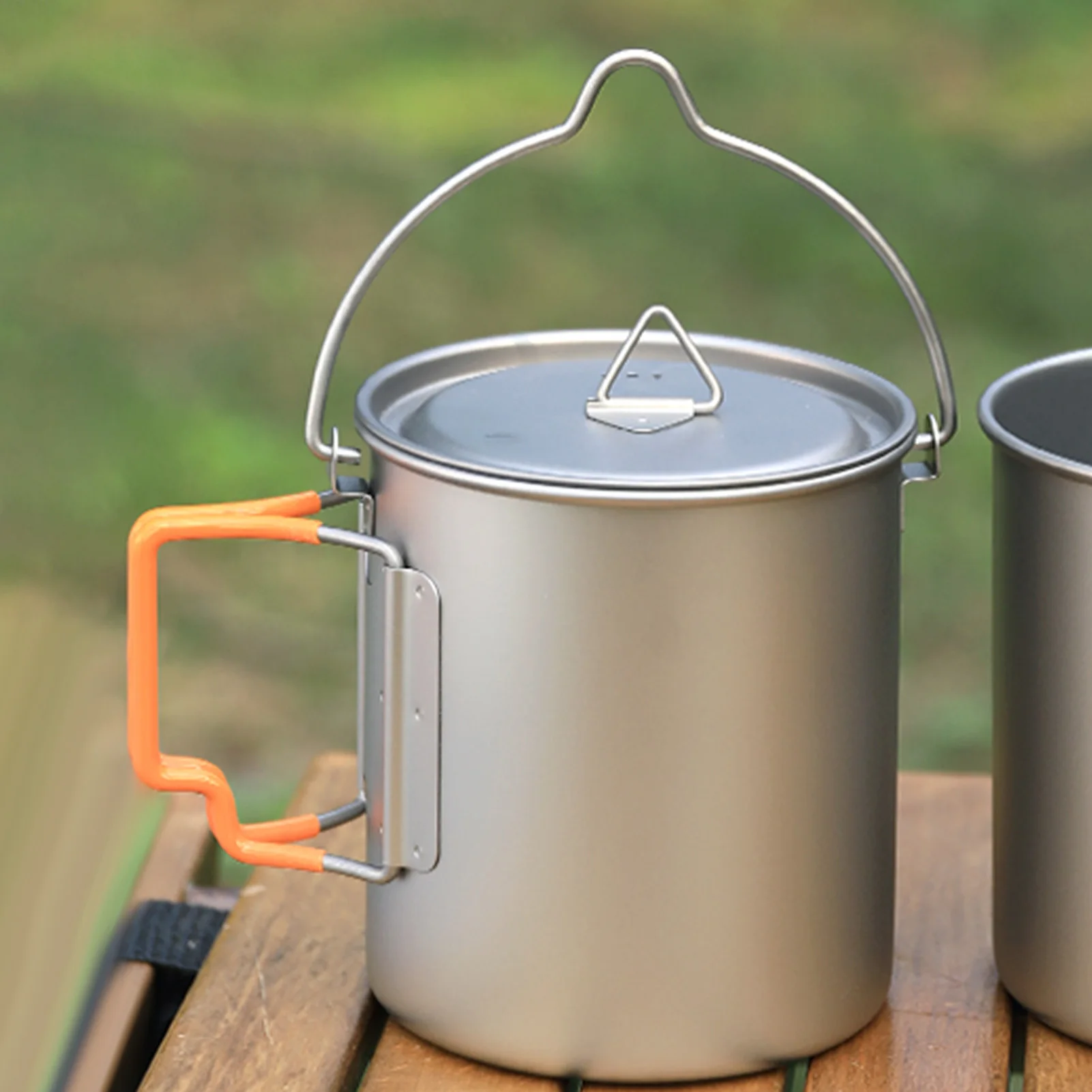 Tazas apilables Tazas de camping Tazas de viaje Mango plegable Tazas portátiles para acampar al aire libre y viajar Tazas de camping Taza de camping de metal - imagen 3