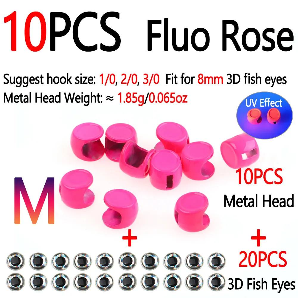 10pcs Fluo Rose M