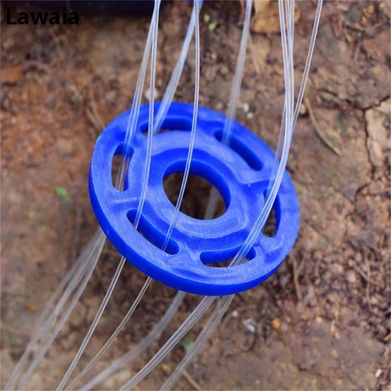Lawaia-red de pesca de malla con anillo azul, jaula de pesca, alambre trenzado naranja, equipo de pesca, aparejos, colgantes de Metal - imagen 4
