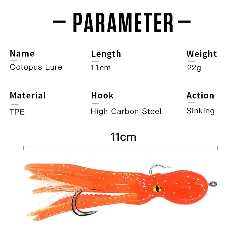 Señuelo de pesca de calamar, 23g, 9cm, cebo suave, boquilla de Metal para agua salada, Rockfish, bacalao, salmón, lubina, equipo de pescadores versátil - imagen 4