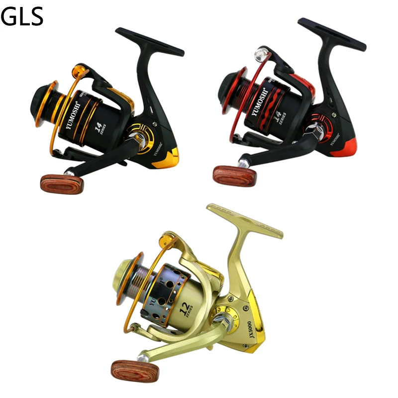 Bolsa de carrete de pesca giratorio, accesorio profesional con agarre de madera, relación de transmisión 2024: 1, rueda de pesca de lubina con carrete de repuesto, 5,2 - imagen 5