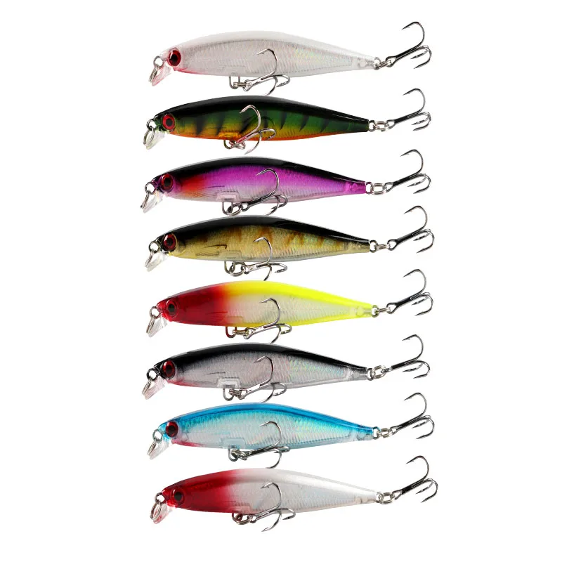 Señuelos de Pesca de pececillos, cebo duro de plástico Artificial que se hunde, 8cm, 5,2g, 3D, aparejos de Pesca de carpa, 1 unidad - imagen 2