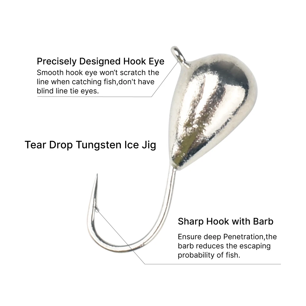 Elite TG pesca Mormyshka gabaritos de hielo, 2,5mm-8mm pesca en hielo de invierno señuelo suave tackel perca Bluegill Walleye anzuelos de pesca - imagen 4