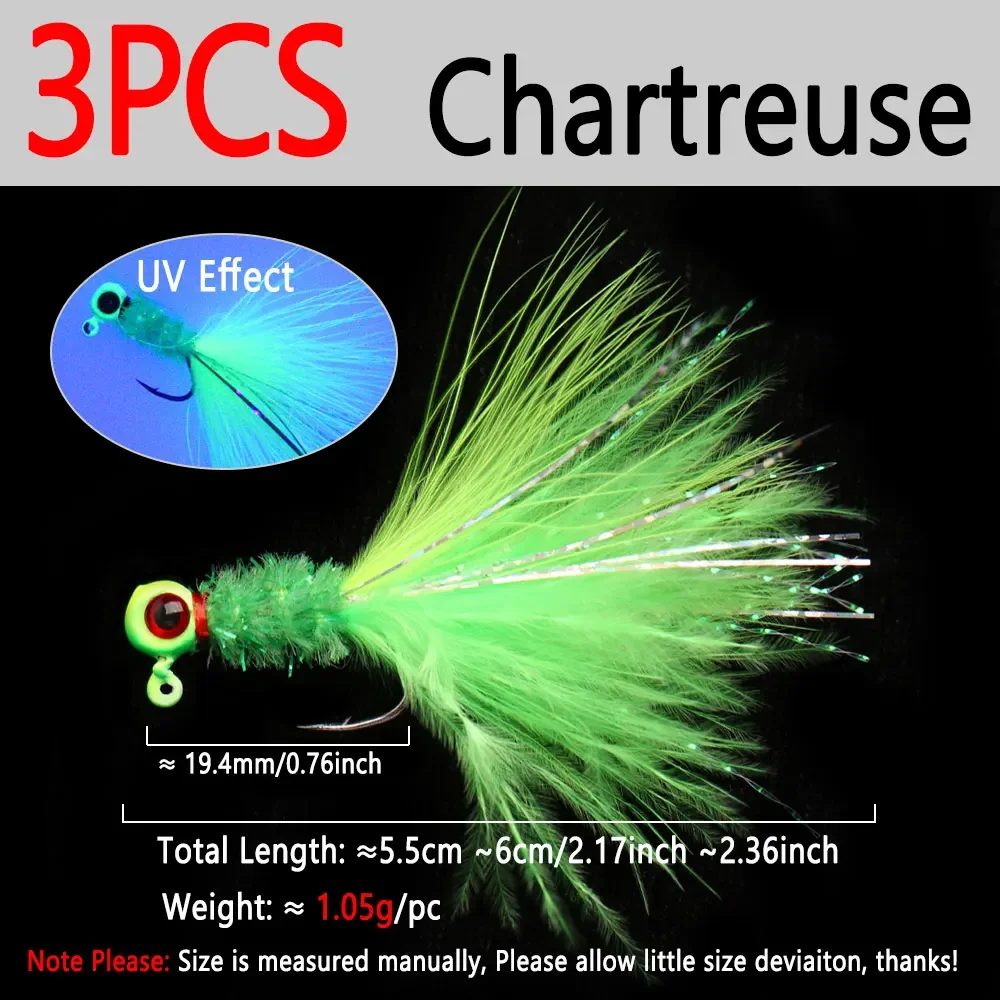 3pcs Chartreuse