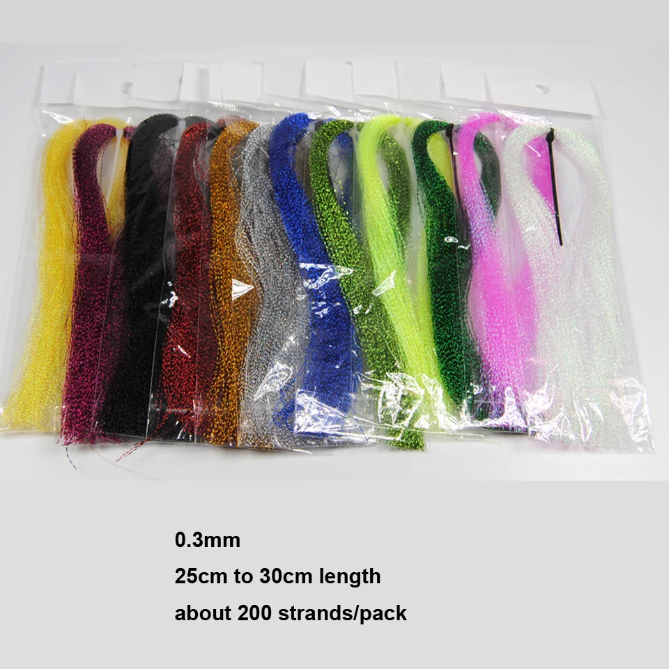 Wifreo, 5 paquetes, oropel holográfico Flashabou, atado de pesca con mosca, cadena Flash de cristal, anzuelo, señuelo, Material de pesca - imagen 4