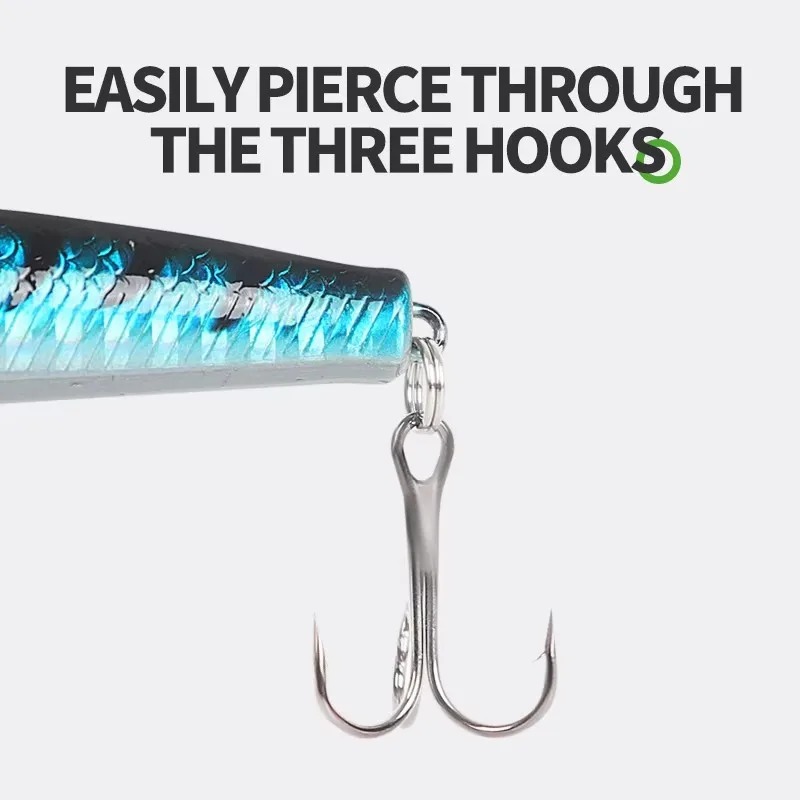 1 Uds señuelo de pesca Minnow 100mm 9g cebo Artificial profesional Minnow con ganchos aparejos vibración pesca señuelos duros - imagen 2