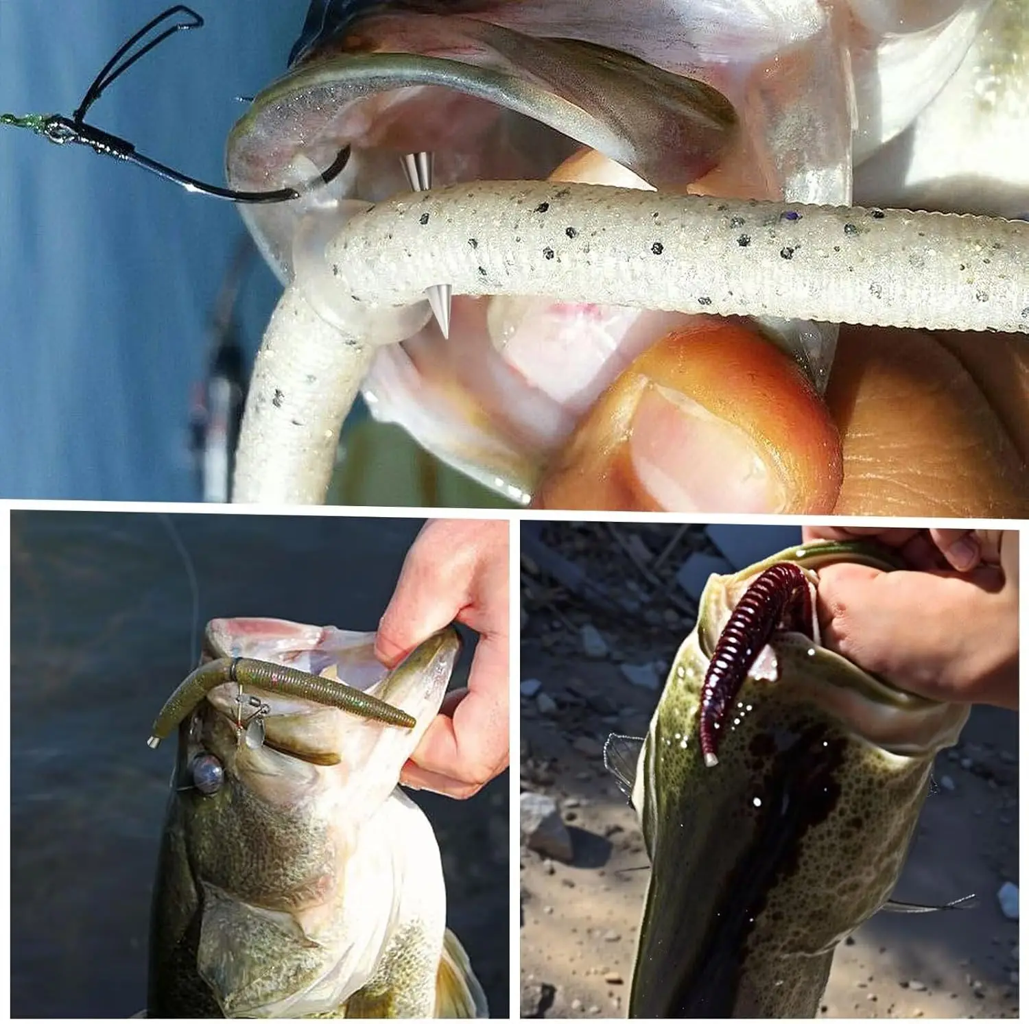 FishTrip Pesos de clavo de plomo para gusanos de plástico, aparejo loco y aparejo Neko, plomos de lápiz para pesca de lubina, señuelos de plástico blando - imagen 5