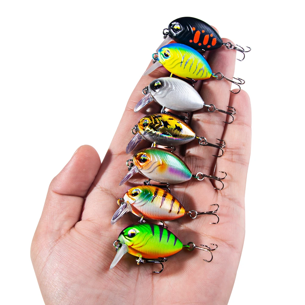 Señuelo de Pesca con manivela, cebo duro Artificial Isca de 3,8 cm y 3,8g, 1 pieza, Crankbait, Topwater, Wobblers, aparejos de Pesca - imagen 4
