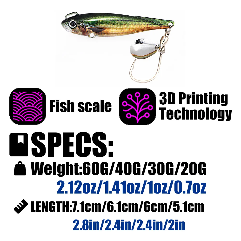 B&U Spinnerbait Spin Tail metálico – Señuelo para agua salada - imagen 2