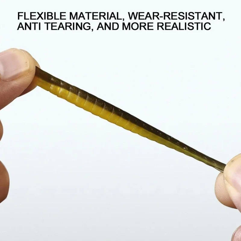 Cebo artificial suave y ligero con caja de almacenamiento, accesorios de pesca con cola de anzuelo y tenedor, juego de 61 piezas - imagen 4