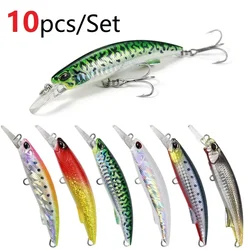 Señuelos de Pesca hundidos de 92mm y 40g, juego de Señuelos de Pesca Minnow, Pesca en el océano, Crankbait Swimbait Isca Artificial Abs, atún Whopper Plopper