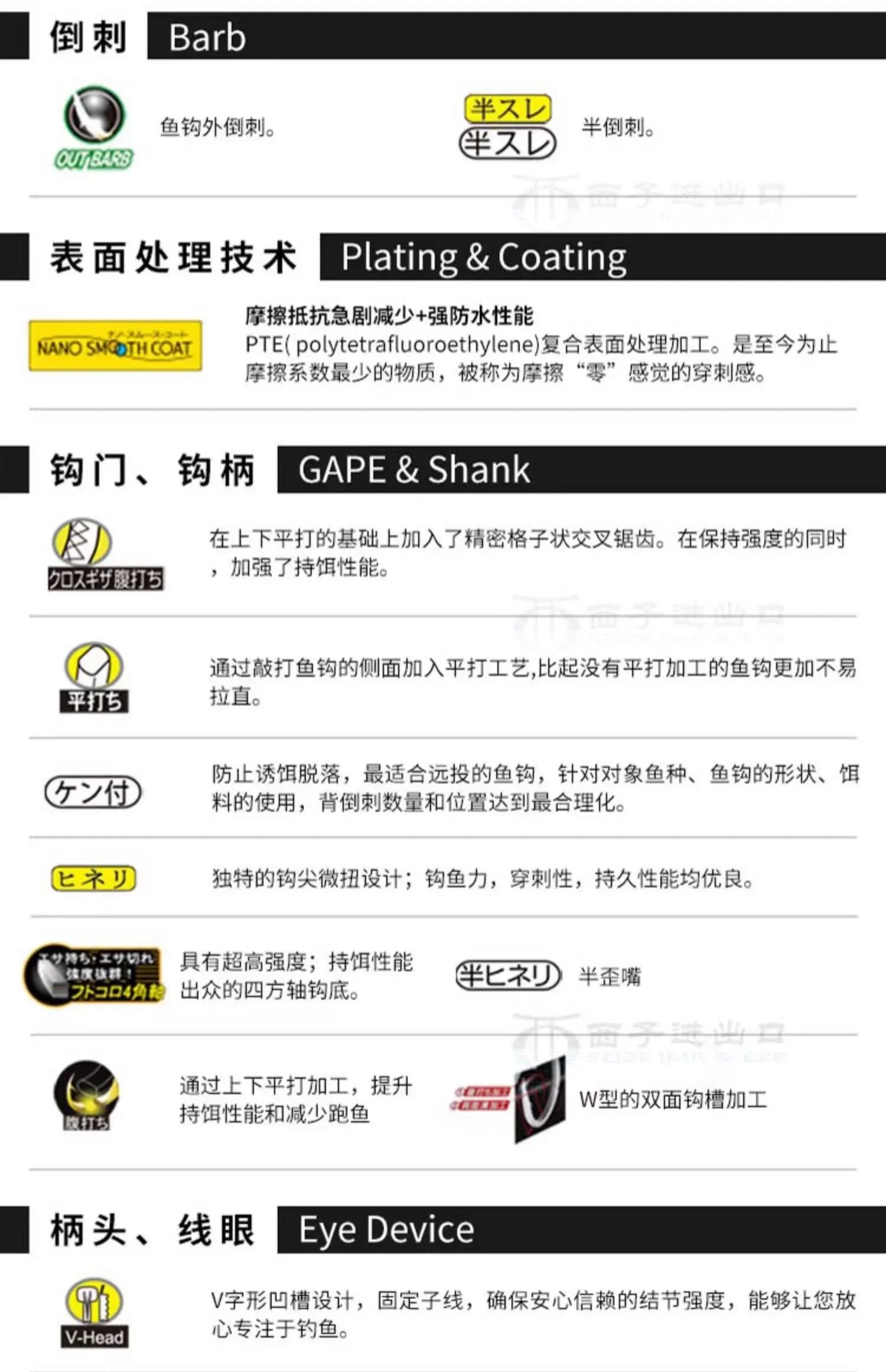 100% materiales japoneses originales importados Gamakatsu F1 Kisu valor Gama anzuelo de pesca negro para carpa anzuelo de pesca de lubina - imagen 3