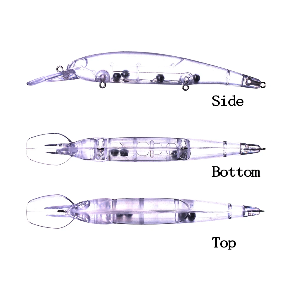 Chan'sHuang, 20 piezas, cebo en blanco sin pintar, 145mm, 14,2g, sonajeros flotantes, pececillo de buceo poco profundo, señuelo de pesca Artificial hecho a mano DIY - imagen 3