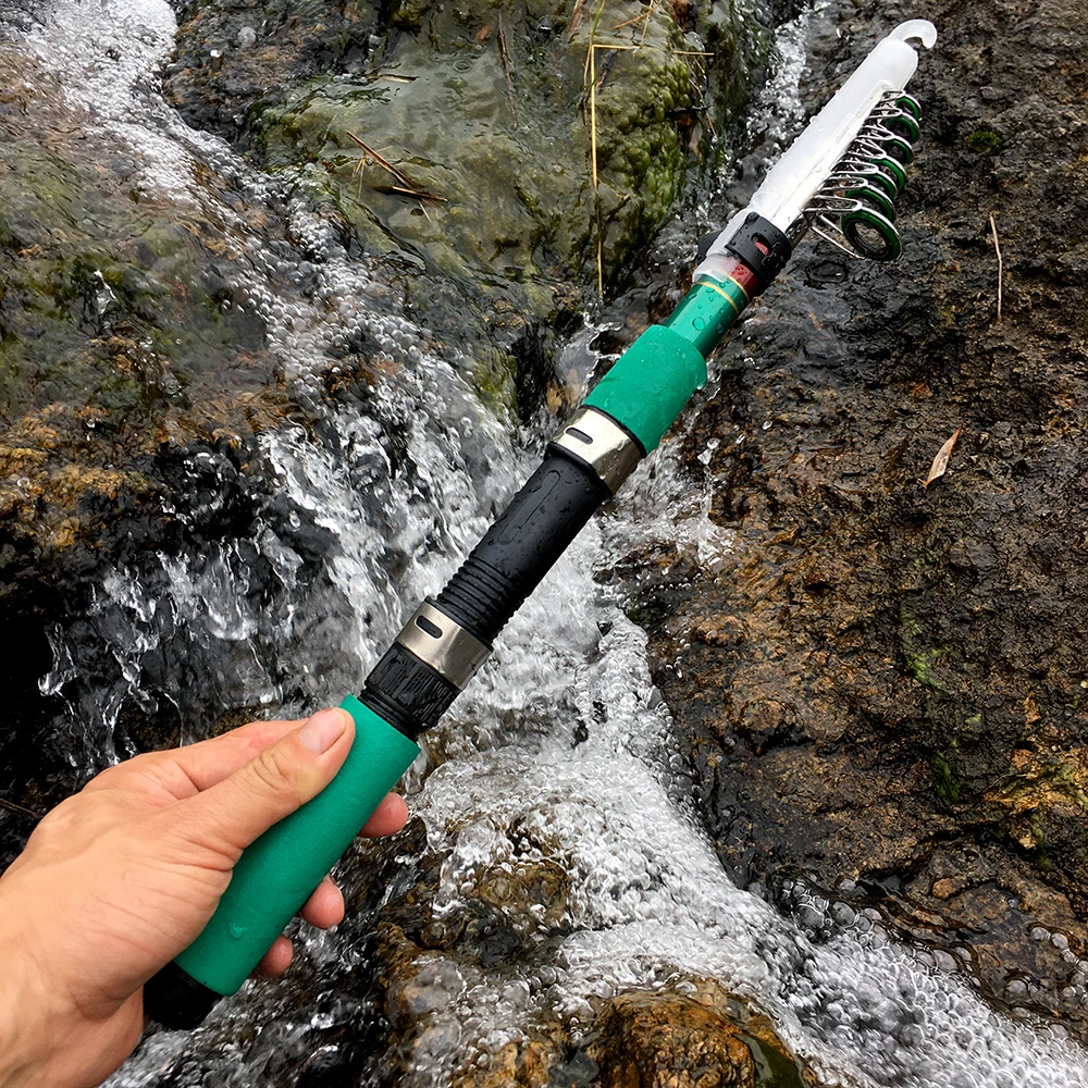 GHOTDA-caña de pescar con señuelo portátil, carrete giratorio ultraligero para Surfcasting, relación de engranaje 5,5:1, Combo, juego de viaje al aire libre, 1,8-3,6 m - imagen 5