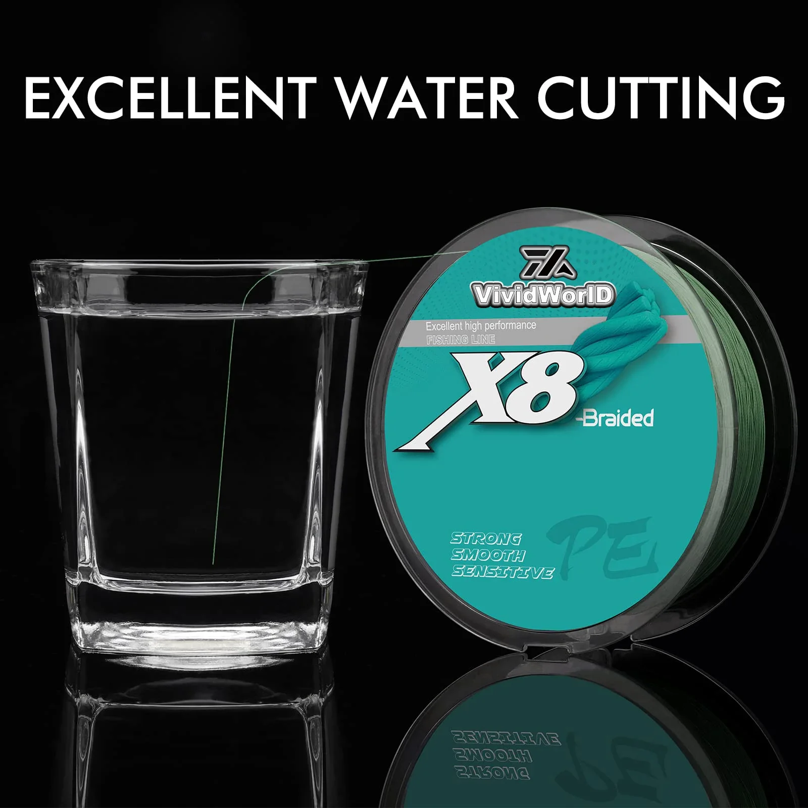 Los colores se envían al azar Línea de pesca trenzada de 8 líneas multifilamento linha multifilamento 8 hebras PE 100m - imagen 5