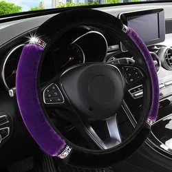 Protector de volante coche y cubre freno de mano felpa gruesa unisex