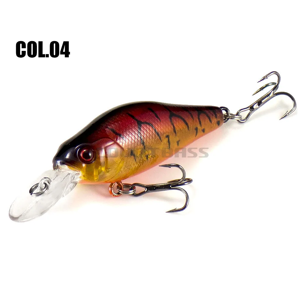 Countbass-Crankbait flotante, señuelo de pesca de plástico, 53mm, 2 ", 6,6g, 15/64 oz. Dive 1,2-1,8 m Chatterbait Wobbler