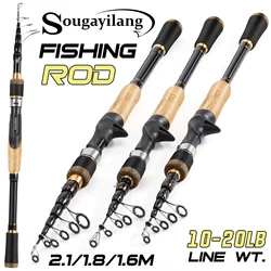 Sougayilang caña telescópica spinning 1.6‑2.1 m 20 lb para mar
