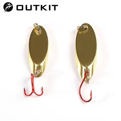 OUTKIT Cuchara de Pesca Cobre - Señuelo Carpa Gancho Rojo
