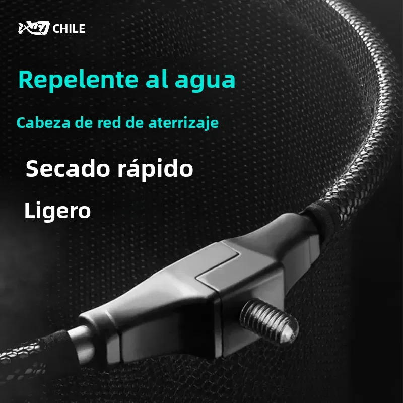 Red de aterrizaje de pesca ligera para niños, accesorios de pesca plegables de aleación de magnesio y aluminio, bolsa de red de secado rápido 35/40/45 - imagen 2