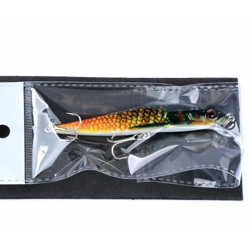 Señuelo de Pesca Minnow, 10cm, 10g, cebo duro Artificial con ganchos, Crankbaits para perca, Lucio, Pesca, Wobblers de plástico, Swimbait, 1 ud. - imagen 4