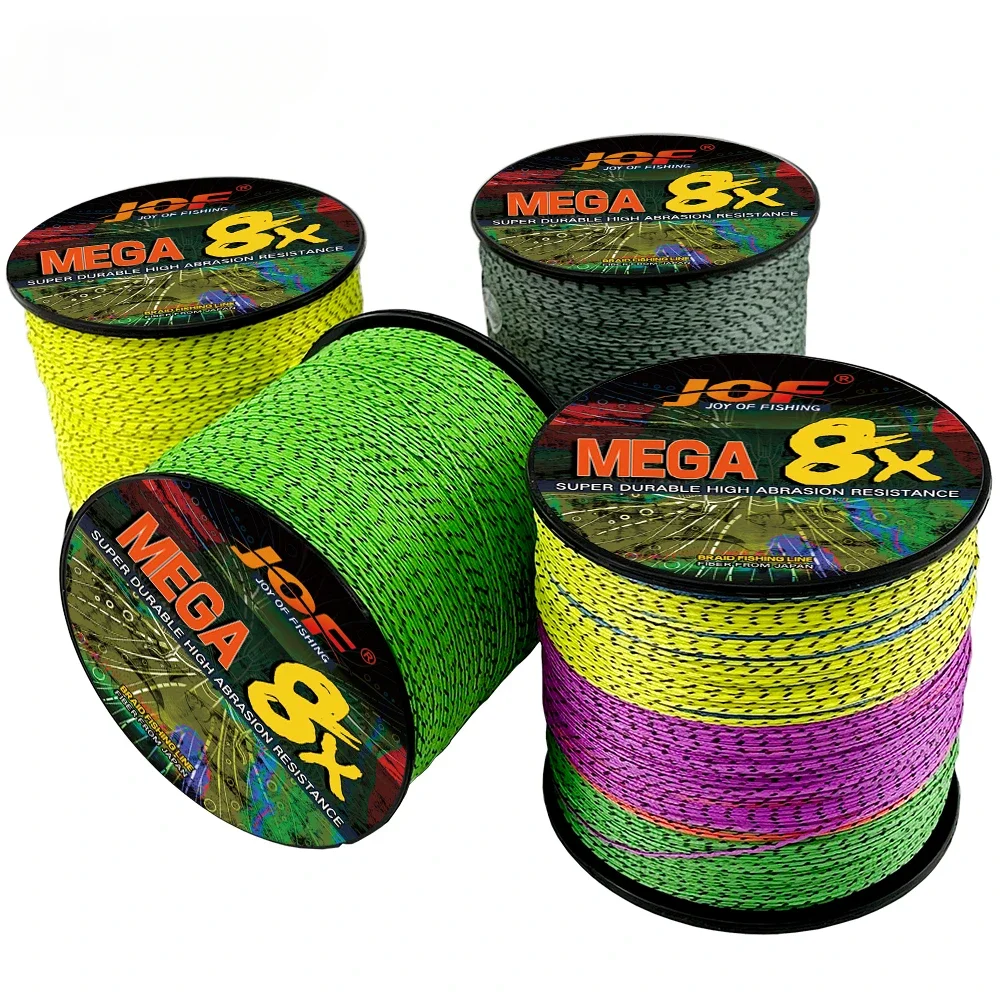 JOF-sedal de pesca trenzado súper fuerte, 8 hebras, 18-78LB, X8, 0,14-0,5mm, multifilamento, carpa, agua salada, 1000m - imagen 5