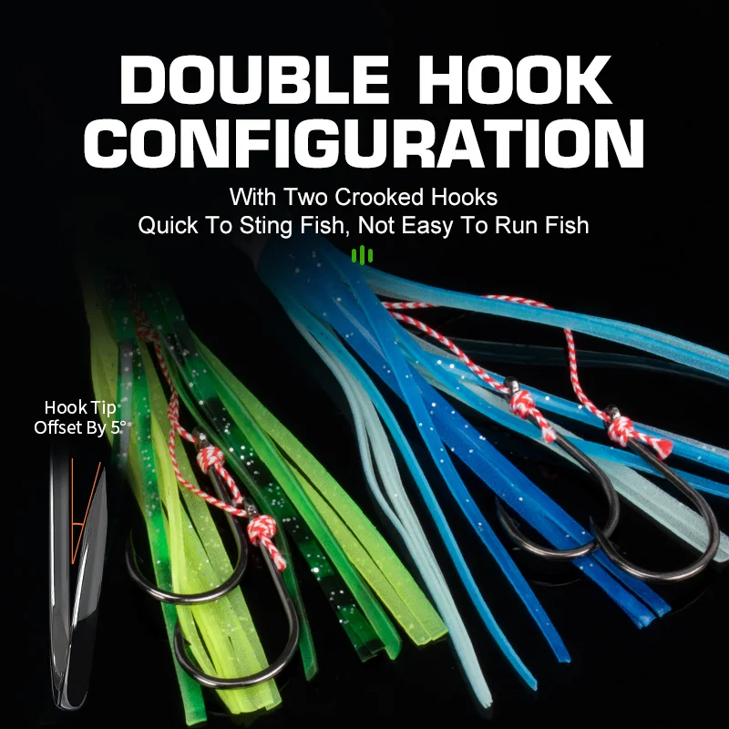 OBSESSION-gabarito de Metal duro Inchiku, faldas de goma, anzuelos de asistencia, deslizador Tai Kabura, pargo, calamar suave de agua salada, anzuelo de pesca de pulpo - imagen 4