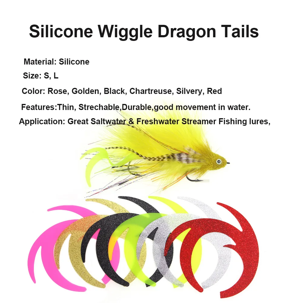 ICERIO-Material de silicona para atar moscas, 6 piezas, rizo Teaser Twist, cola para Streamer, Spinnerbait Jig, señuelos - imagen 3