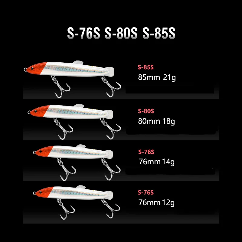 EWE 23 Loach lápiz de agua que se hunde, cebo falso de fundición larga para lubina, cebo duro Artificial, señuelos de sal de agua dulce, 12-21g, 76-85mm - imagen 4