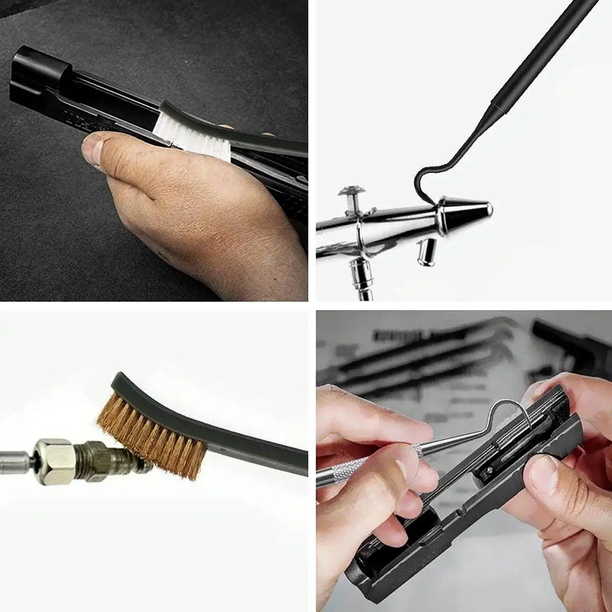 Juego de cepillos de alambre universales, Kit de limpieza, cepillos de latón/acero inoxidable/nylon para limpieza, eliminación de óxido, cadena de bicicleta - imagen 3