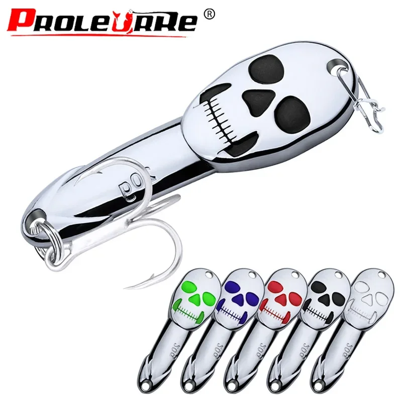 Señuelo de pesca Vib con cuchara de diablo de Metal, rotador de 20g, Wobblers, cebo duro Artificial con anzuelos para aparejos de pesca de Lucio, 1 ud. - imagen 2