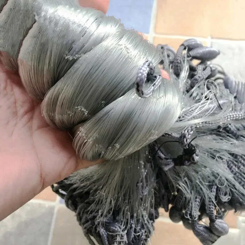 Red de pesca finlandesa de un solo hilo, herramienta de pesca de malla de 3 capas, 5x5cm - imagen 4