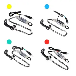 Durable LED iluminado alarma de mordida Swinger hierro Multicolor pesca Swinger sensible percha de pesca Swinger pesca nocturna
