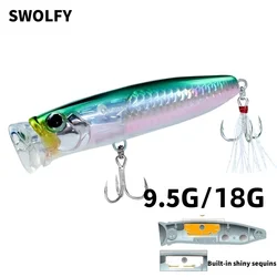 Señuelo Popper SWOLFY – Cebo duro topwater artificial