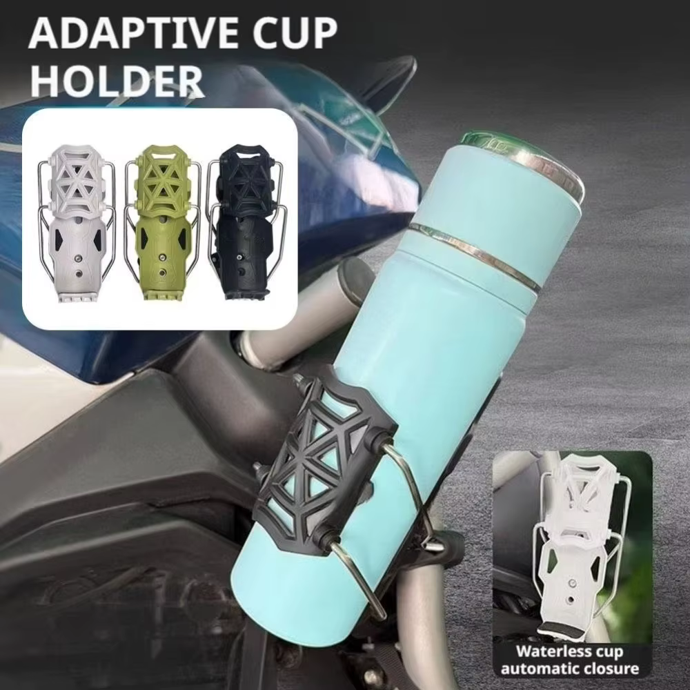 Soporte Universal para botella de agua, jaula para taza con manillar negro ajustable, soporte para botella de bicicleta giratorio de 360 grados, motocicleta y bicicleta - imagen 2