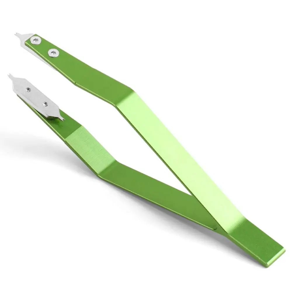 Removedor de barra de resorte de reloj en forma de V, pinzas de barra de resorte estables profesionales, herramienta de reparación de relojes de aleación de aluminio de precisión - imagen 5