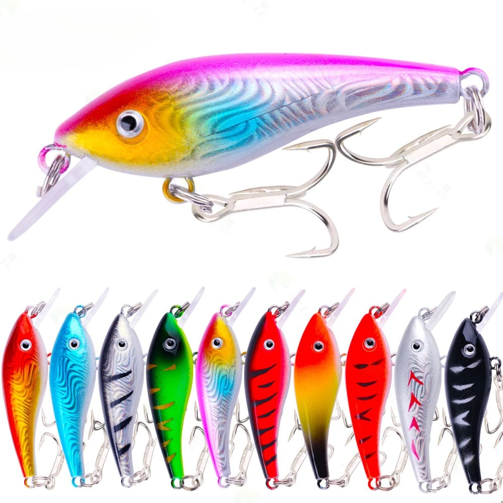 Señuelo de pesca de pececillo que se hunde, Wobblers de 6,2 cm, 4,6g, Crankbait, cebos duros artificiales, trucha, Lucio de agua profunda, aparejos de pesca de lubina, 1 Uds. - imagen 2