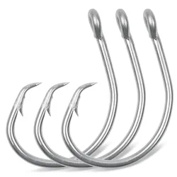 Anzuelos Circle Hooks Wide Gap – Acero Inoxidable para Tiburón y Atún
