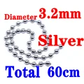 3.2mm silver 3pcs