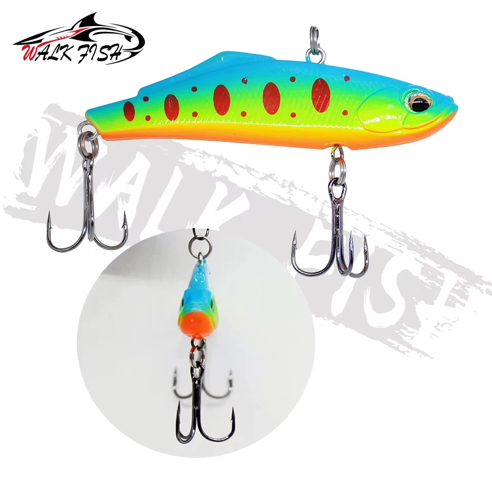 WALK FISH 1 Uds 70mm 15g ojos vibratorios 3D Swimbait pez de plástico señuelo de largo alcance cebo duro cebo Artificial biónico aparejos de pesca - imagen 3