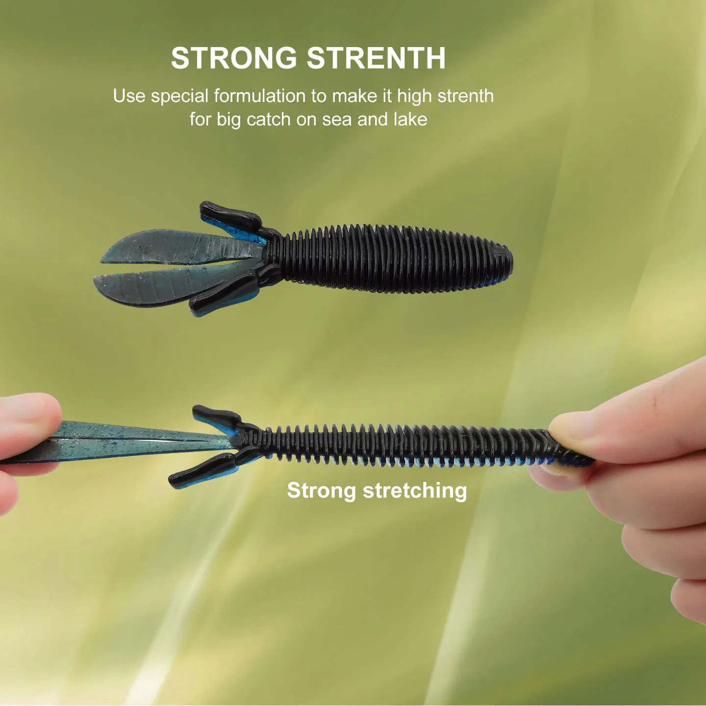 ESFISHING-señuelo de pesca suave, cebo de pesca perfumado MD de cangrejo de plástico, 95mm, para lubina, perca, bagre - imagen 4