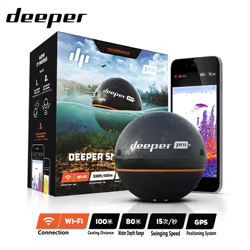 Sonar inteligente más profundo Chirp + 3 buscador de peces, batería CHIRP 15H de tercera generación, mapeo GPS 3D inalámbrico para pesca en hielo/tienda/barco iOS/Android
