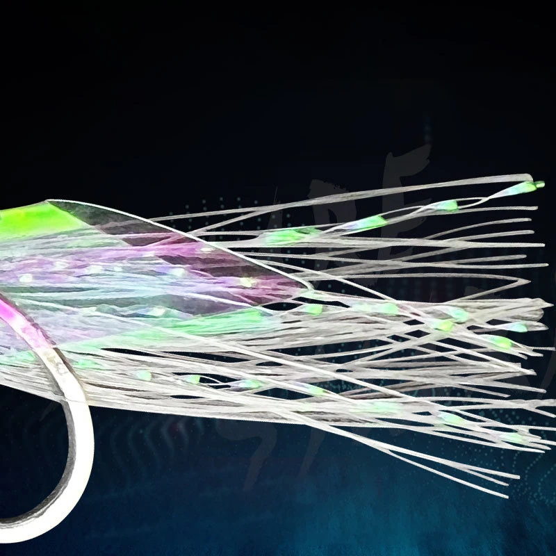 1 Juego de señuelos blandos luminosos, aparejos de Anguila Sabiki, anzuelos de cuerda, señuelos, peces, calamar, caballa, Scad, aparejos de pesca de agua salada - imagen 5