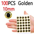 100pcs Golden 10mm