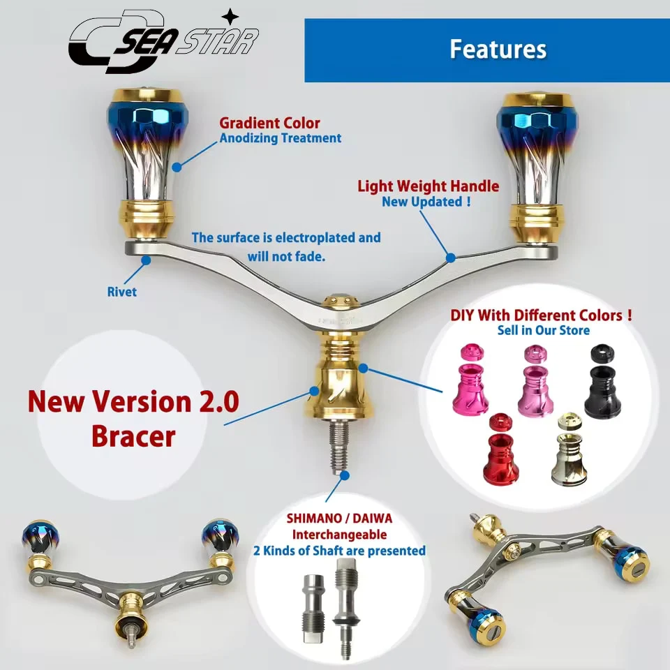 Mango de carrete de 95 mm para Shimano Vanford Twinpower Stradic y Daiwa Luvias - imagen 2